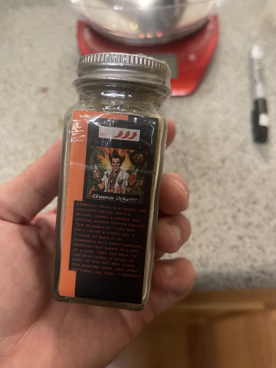 Punctualpepco's tweet photo. This spice blend is a wow to your tastebuds !! I dry out the mash from my Ekwensu Ocha recipe and add a mix of spices to create a one of a kind flavor that cranks any meal up to 11.
This has some nice heat too. 2026 is gonna be spicy and delicious ๐ #pepperhead #igrowpeppers https://t.co/B3zMZJjrWe