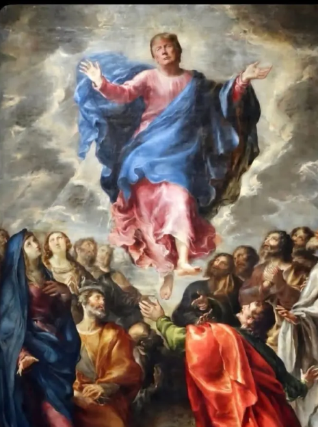 Image of Trump as an astronaut.