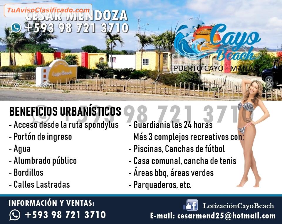 ADQUIERE TU TERRENO HOY MISMO Y DISFRUTA DE LAS PISCINAS; WHATSAPP: +593987213710. #lotizacionprivadacayobeach #terrenosenmanabi #terrenosenlaplaya #lotesvacacionales #solaresconcredito #isladelaplata #parquenacionalmachalilla #tujubilacion
Inmue +Info 👇  ec.tuavisoclasificado.com/avisos/ver/id/…