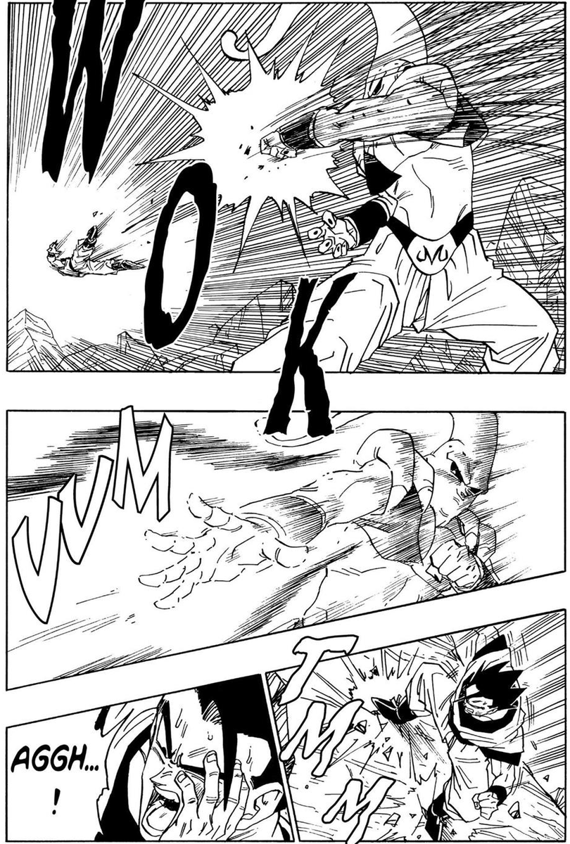 Super Buu (Gotenks Absorbed) Knocks Ultimate Gohan Away Before