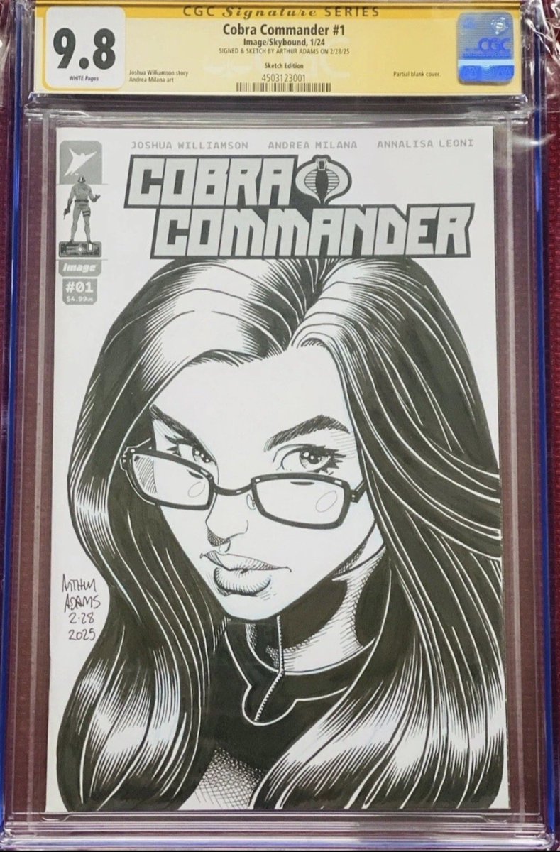 GiCanadian's tweet photo. Arthur Adams Original Art Sketch Baroness 9.8 Cobra Commander #1 blank- what an incredible cover.
In a world of ridiculous Baroness fetish lovers Art Adams does it right. So beautiful. https://t.co/CsQSryu77G