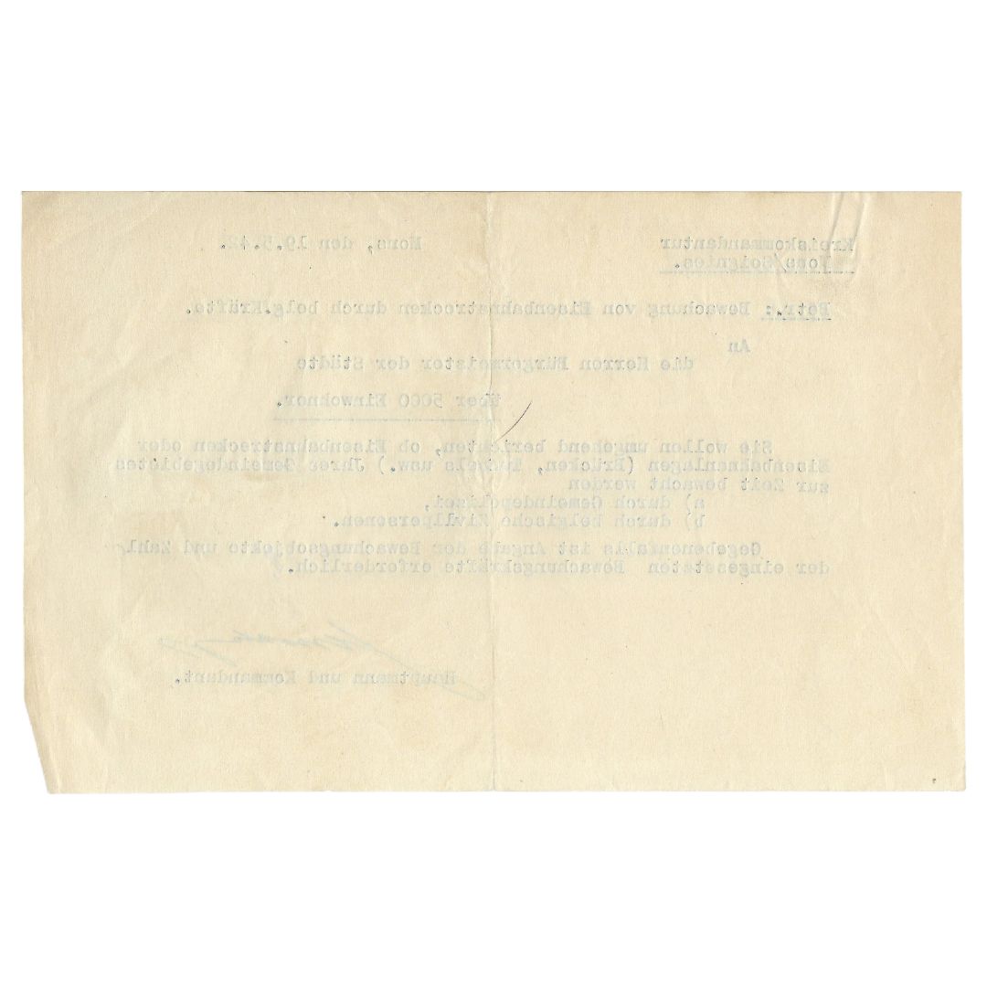 militariabe's tweet photo. 📜 Document: Railway Security Mandate – Mons/Soignies, 1942
👉  https://t.co/ejsmEus8xf
👉  https://t.co/uKzkBUou91
#militariabelgium #militaria #wwi #wwii #ww1 #ww2 #militaryhistory #militariacollector #militariacollection #ww2history #buyandsell https://t.co/gWrBkTKP1p