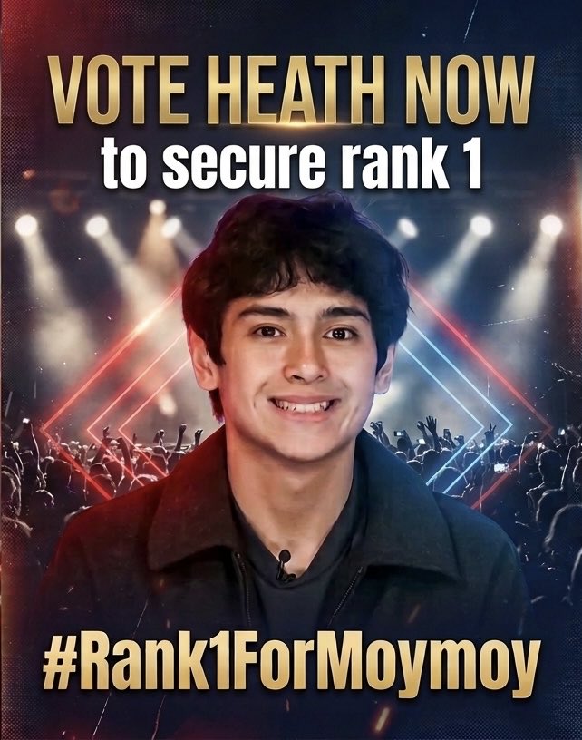 foursola's tweet image. hello everyone! 

let’s join the trending party today and flood the timeline with love and positivity for heath. 

ignore the noise. stay focused on supporting him and celebrating his wins. 

vote, post, and hype him up. 

VOTE HEATH NOW 
#Rank1ForMoymoy
