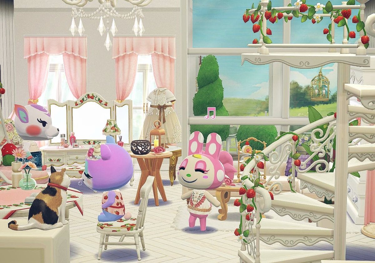 ytffn1862nd's tweet image. 🍓バニラのストロベリーブーケなお部屋🍓
コンプ記念にレイアウトしてみました✨
#ポケ森ニンドリ
#ポケ森レイアウト
#acpc