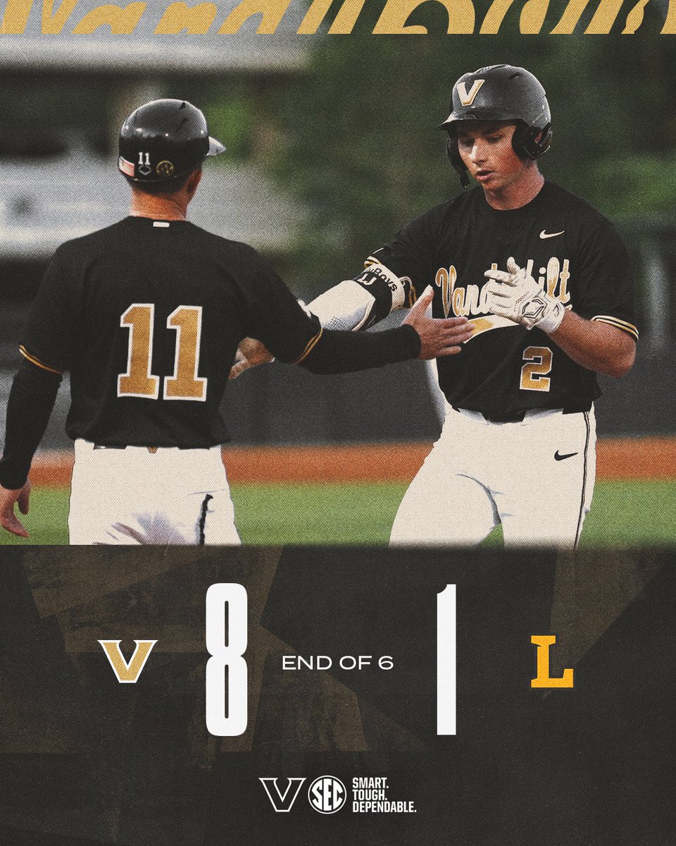 VandyBoys's tweet photo. In front after six. https://t.co/yMkYG267z6