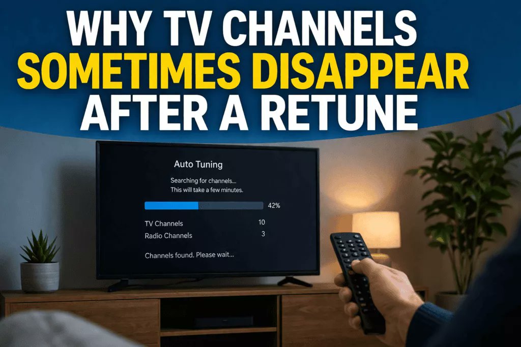 LTV_Sussex's tweet image. 📺 Channels disappeared after a retune?

It’s more common than you think. Your TV may have picked up a weaker signal, or the signal wasn’t stable at the time.

👉 localtvaerialsandsatellites.co.uk/help/why-tv-ch…

Call: 0800 802 1791

#Freeview #TVSignal #TVAerials #UKHomes