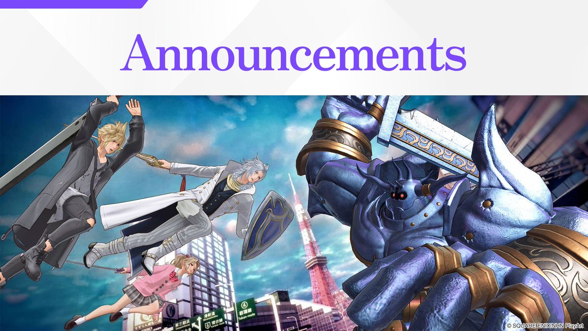 [Notice]
We have confirmed that when watching video ads for the 5 Free Draws and the Sealed Crystal slots, a communication error may occur.  If this issue occurs, please wait for a while and try again.
 
We are currently investigating the cause and we will provide an update on