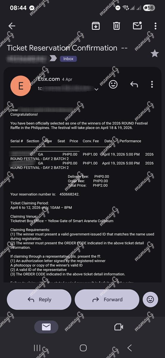wts lfb round festival ph day 2
General admission (2 tix) claimed

P400 each
P700 total if getting both tickets
Price is still negotiable 

Can do meet up around Araneta Center Cubao
Grab/lalamove

JoJo Miracle Chillies Regina Song G-Devith 10CM HORI7ON Tilly Birds Ben&amp;Ben genad