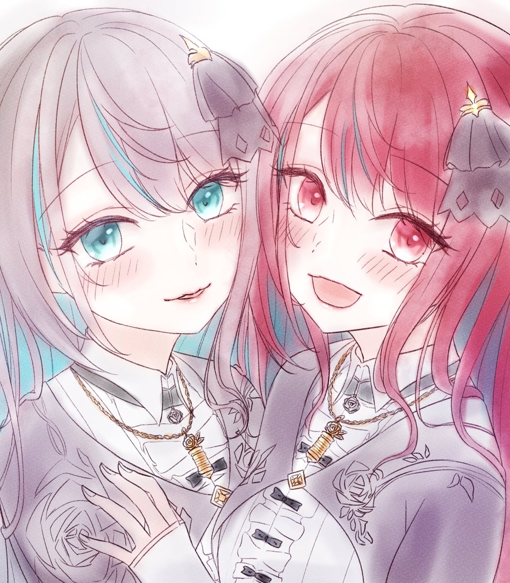空奏姉妹可愛すぎる 
#イトちみて絵 #空奏イト #空奏イル