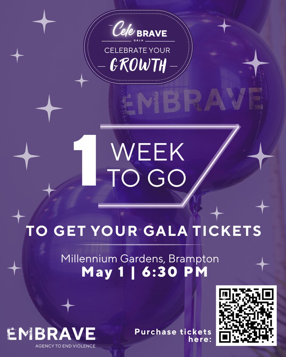 Embrave_ca's tweet photo. Less than one week left to purchase tickets to Embrave’s 4th annual Celebrave Gala! 

Join us in standing together, raising our voices, and celebrating the growth of our community.

Purchase your tickets by Sunday April 19th to enjoy an inspiring evening!

https://t.co/3CZPk8M30x https://t.co/tcq0rbjVoB