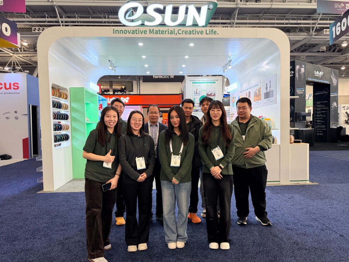 esun3dfilament's tweet image. Our team at Booth 1621 had a fantastic time showcasing our latest 3Dprinting innovations. A huge thank you to everyone who stopped by to sharetheir insights and explore our new materials.

The journey has just begun! Let's keep the momentum going.

#RapidTCT #3dprinting #eSUN