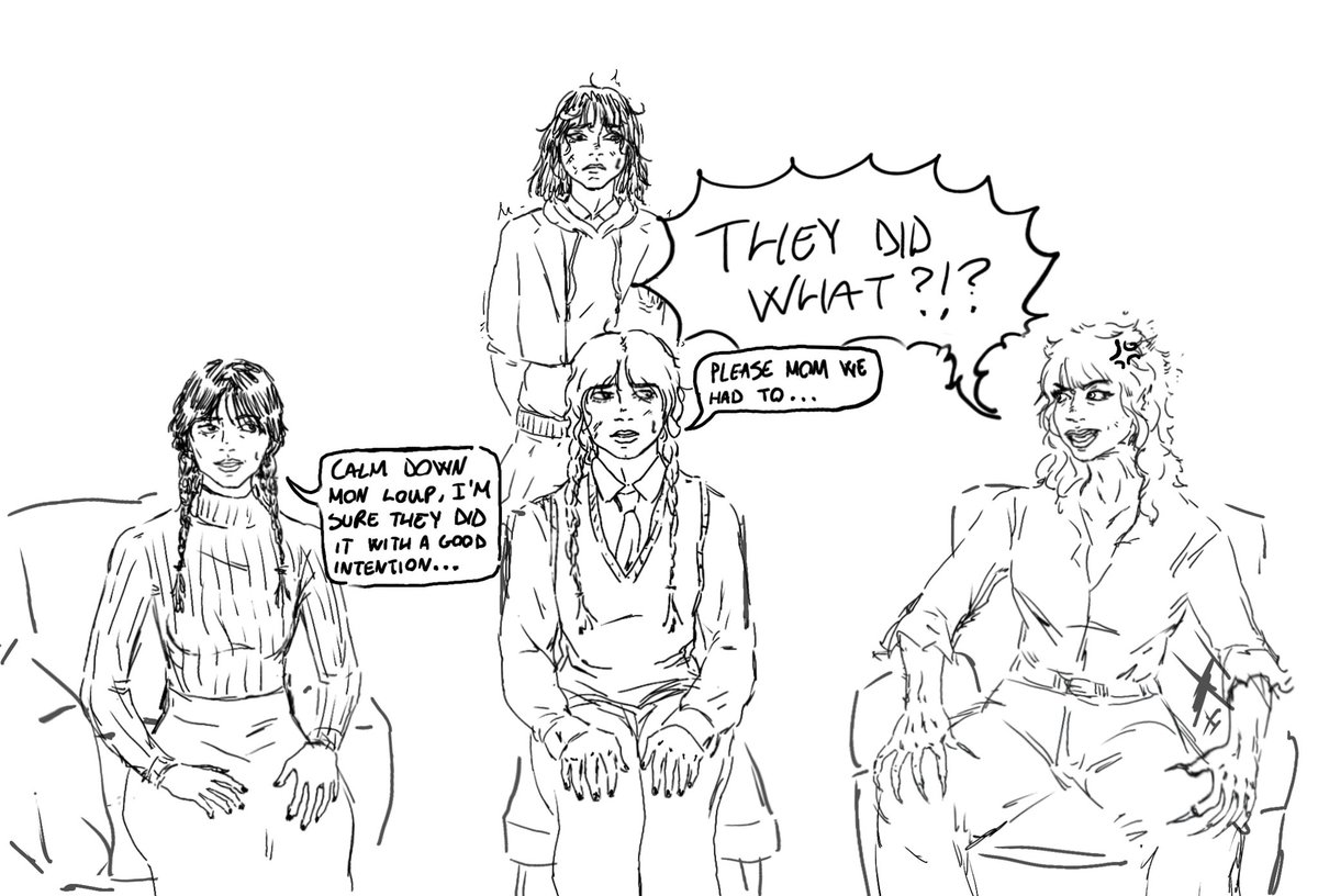 Uranusspaceboy's tweet image. Wenclair and their daughters Viper and Evelyn + Concept of them