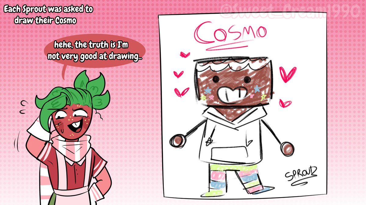 AbyCerezas's tweet image. 🍓Sprouts drawings🍓 (1/3)

Lowkey, I was inspired by @/berryfunnycakee post to do this lol...

But hey, the Sprouts draw their Cosmos