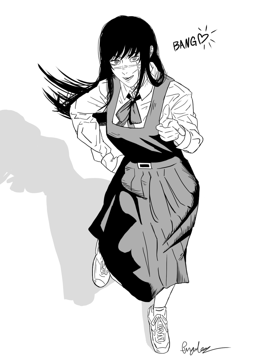 "Bang Bang Bang!" 
Yoru Fan art based off the song.

Decided to try and study Fujimoto's style. #csmfanart