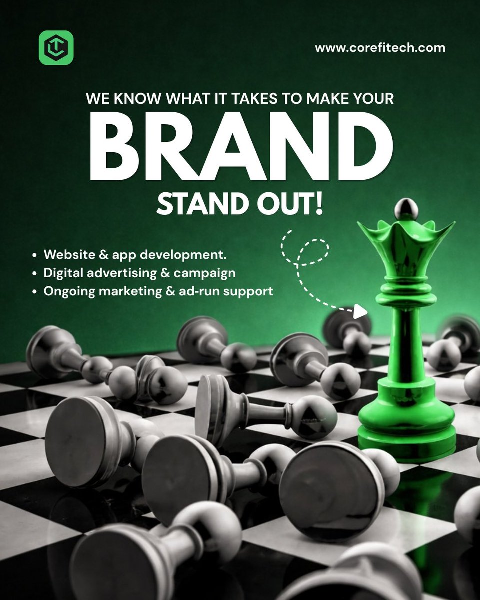 corefitech's tweet photo. Everyone’s playing the game… but not everyone’s winning. Maybe it’s time you stopped blending in 😉♟️

#standoutorsitdown #brandgamestrong #digitalgrowth #marketingmatters #winningmoves
(brand growth, digital marketing, website development, ads strategy, business scaling) https://t.co/afXEmM5zrH