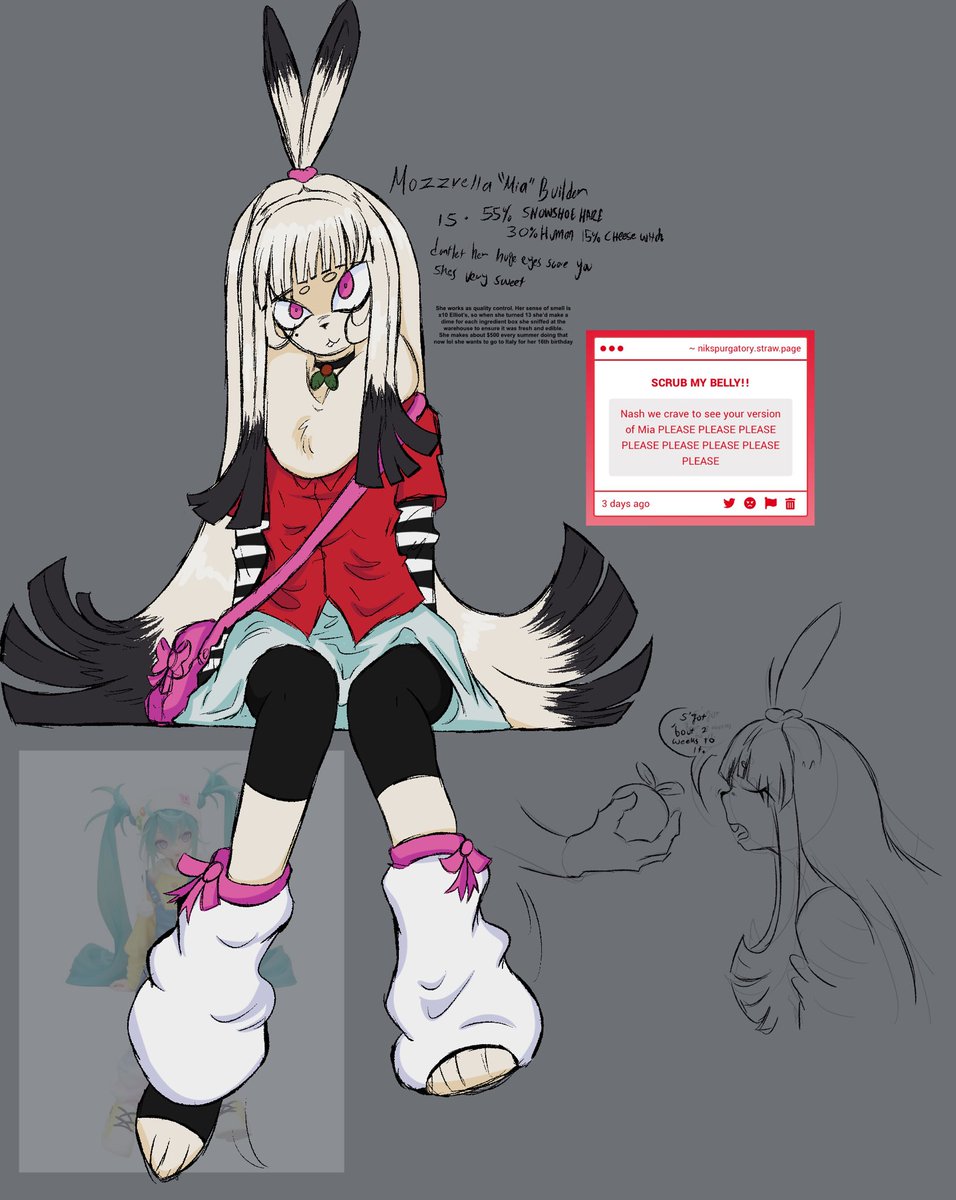 PVRG4TORY's tweet image. Super quick thing but #miabuilder #Workatapizzaplace since she was requested on strawpageeeee yes her pose was miku inspired she’s a big miku fan how did u know?