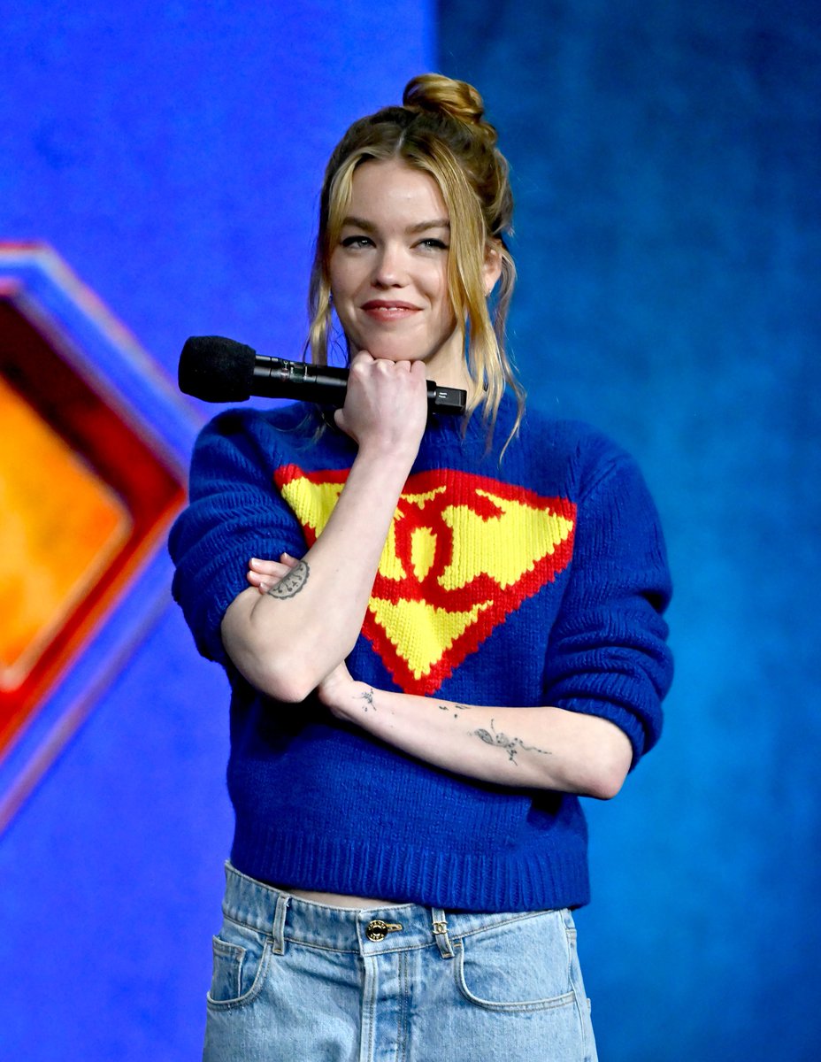 Milly Alcock during the ‘SUPERGIRL’ presentation at CinemaCon.

(Getty Images)