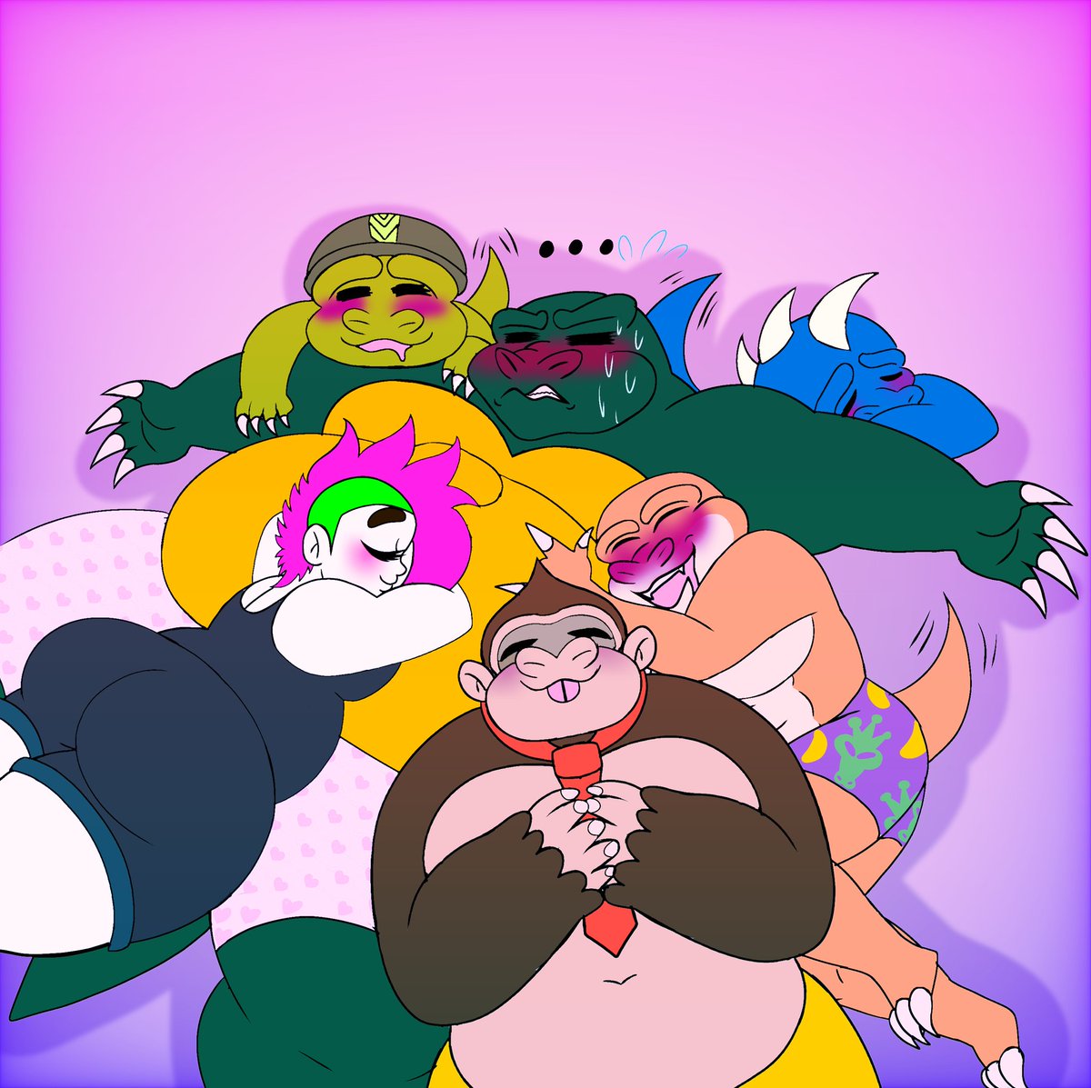 FoSkittles's tweet photo. Sleep pile time
Everyone got to join us to Krools annoyance even @knarlykremling and DK
#KingKRool #Selfship #Krusha #Klump #DonkeyKong https://t.co/5HGkHpyfkK