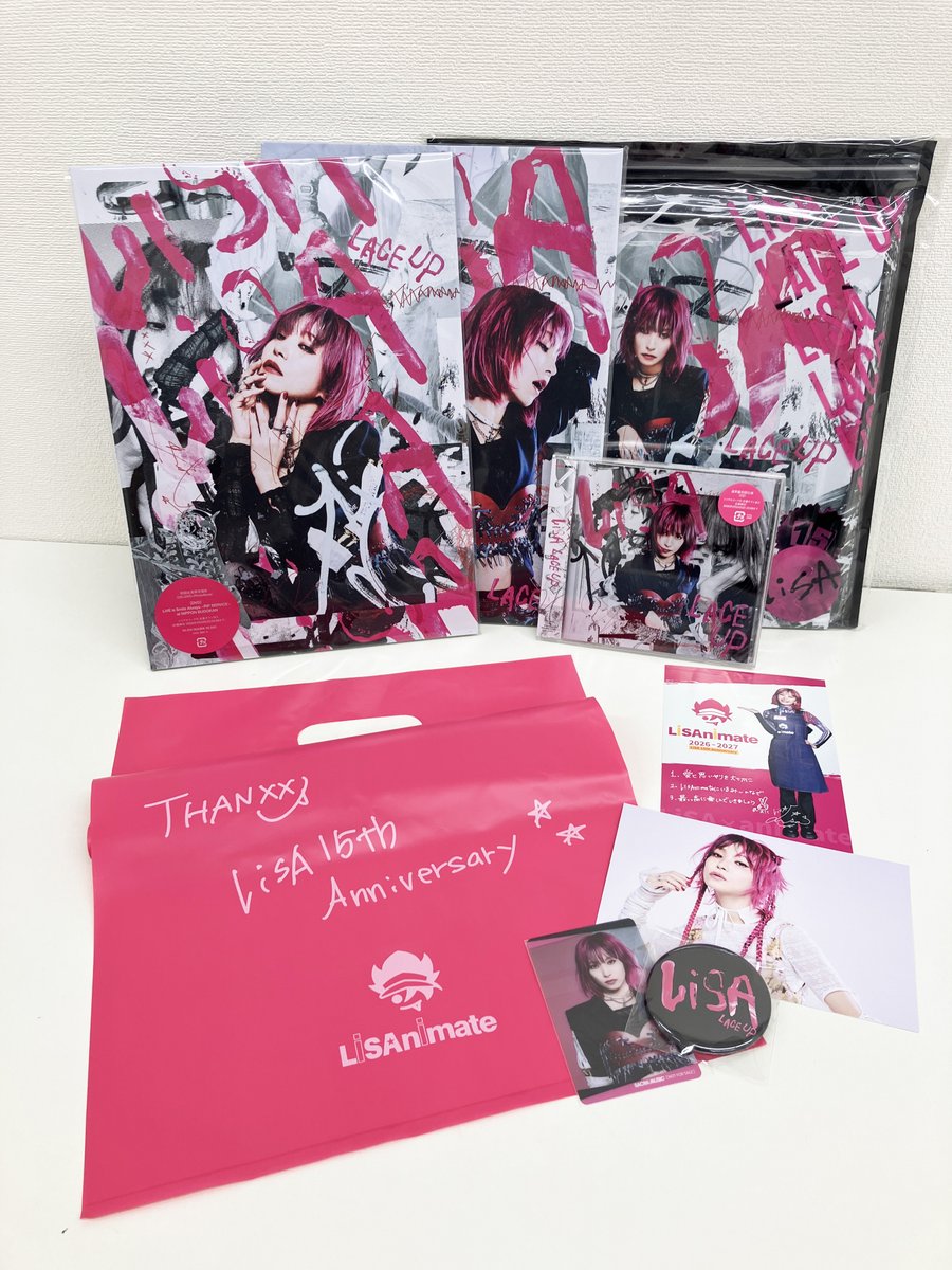 LiSA アルバム LACE UP 通常版 アニメイト リング ⊹⁺‧┈┈┈┈┈┈┈‧⁺ ⊹˚. LiSA 7thアルバム『LACE UP』 4/15発売