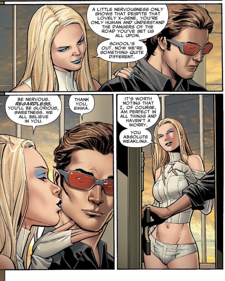 Hussy616's tweet image. Both brutally flawed with an understanding between one another. #EmmaFrost #Cyclops
