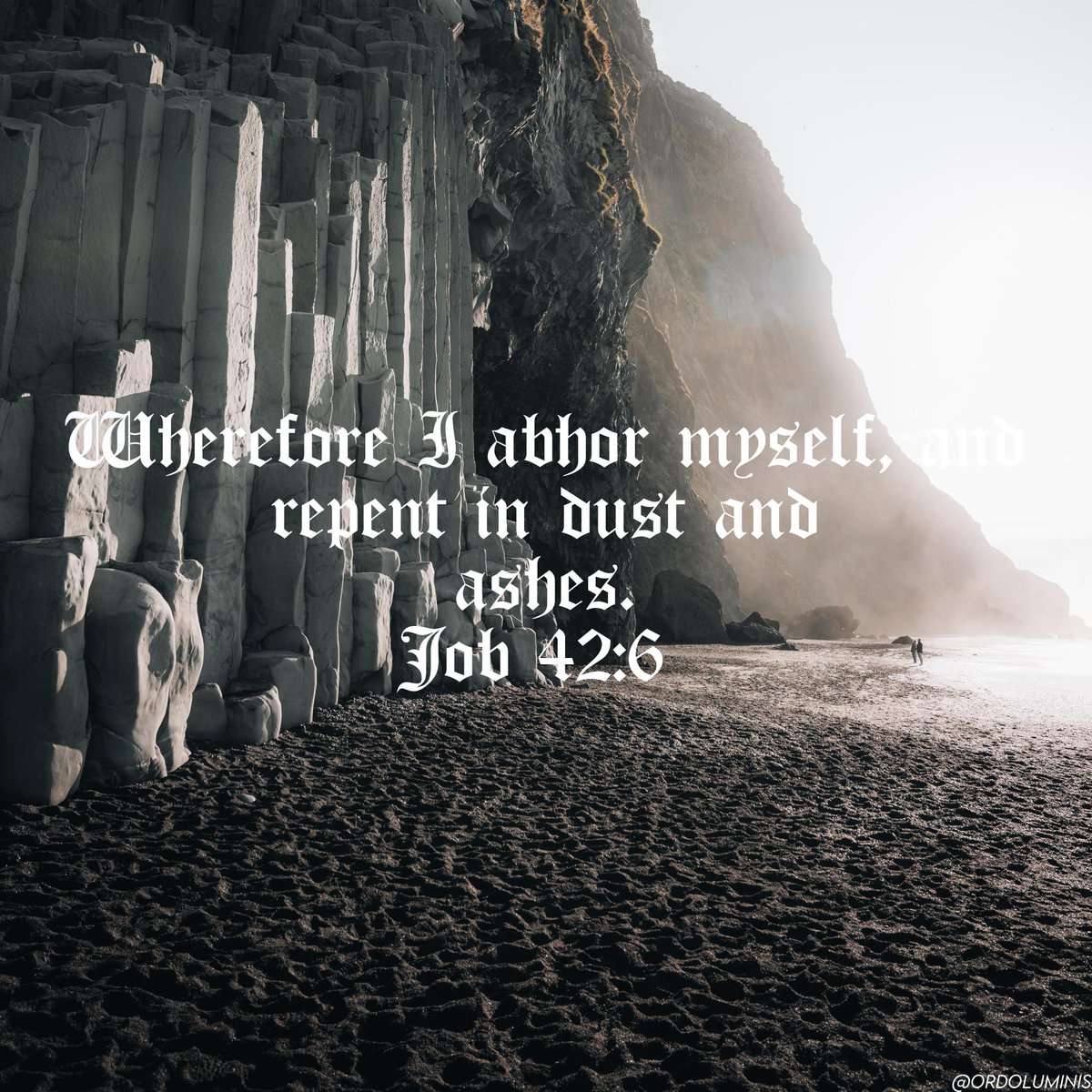 OrdoLuminis's tweet image. "Wherefore I abhor myself, and repent in dust and ashes." — Job 42:6 KJV

#Jesus #God #Bible