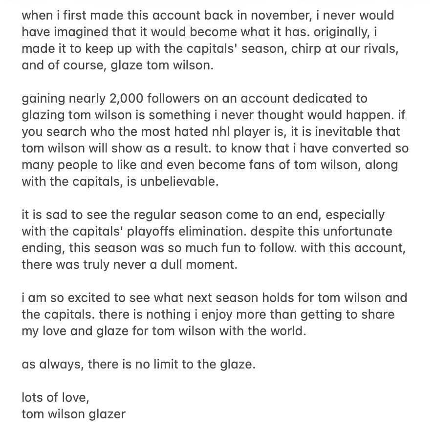 tom wilson glazer tweet media