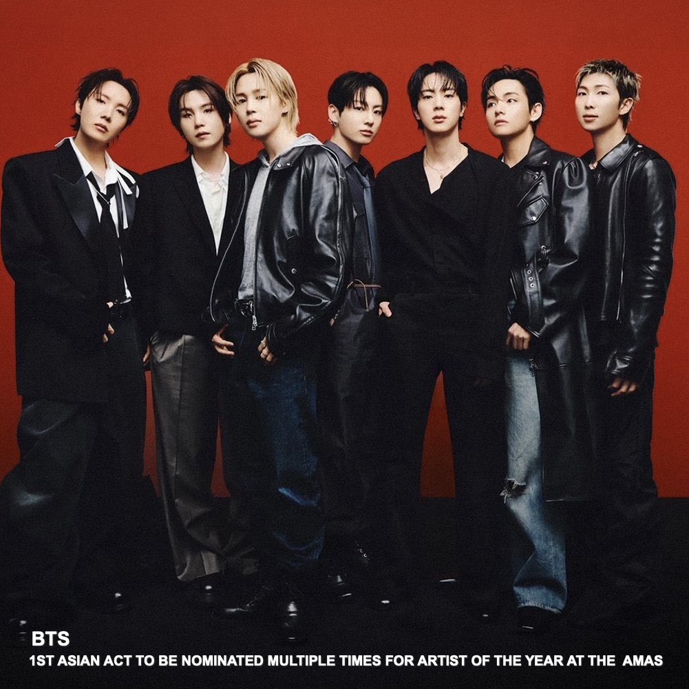 WORLDMUSICAWARD's tweet photo. #BTS makes history becoming the 1st and ONLY Asian Act to be nominated for ‘Artist of the Year’ multiple times at the American Music Awards! 💪🐐👑💜

🏆 2021 - ARTIST OF THE YEAR - BTS (won) 
🗳️2026 - ARTIST OF THE YEAR -  BTS (Nominated) https://t.co/PqlYojElTS
