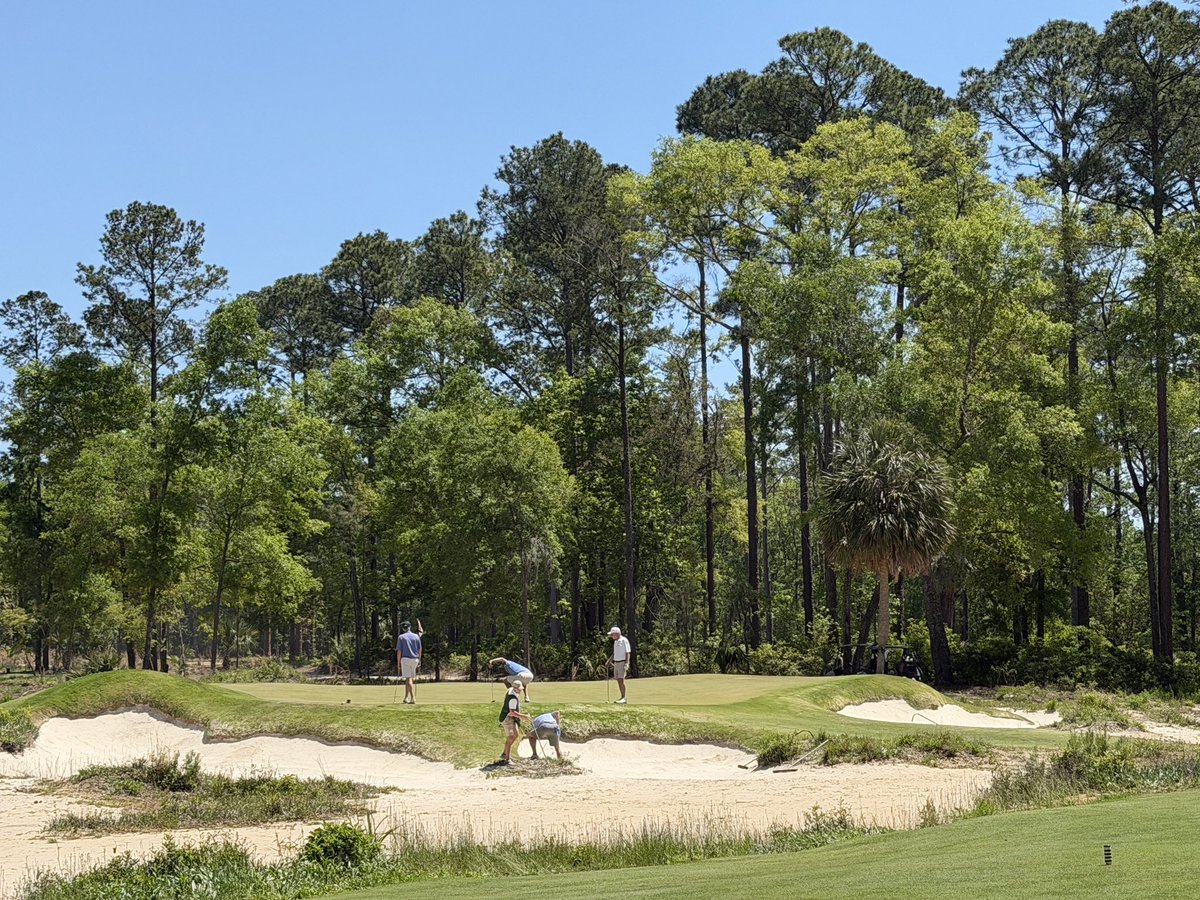 AdamSchupak's tweet photo. Bill Coore and Ben Crenshaw have done it again @palmettobluff with Anson Point. A treat to walk holes with them and design associate Ryan Farrow, who spearheaded the project. He’s also handling Pinehurst 11 for C&amp;C. https://t.co/pwD6yxlPXR