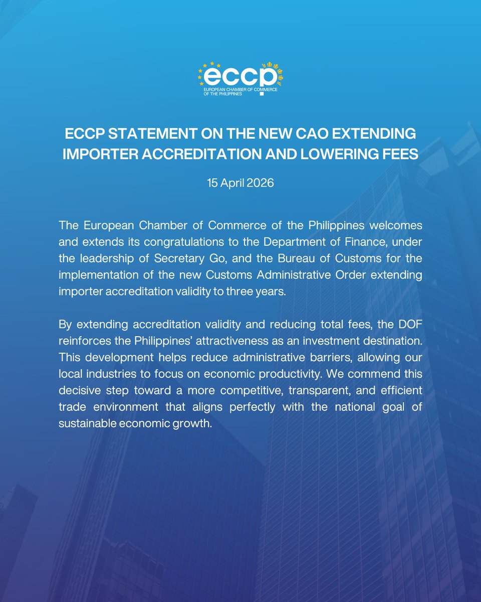 European Chamber of Commerce of the Philippines tweet media