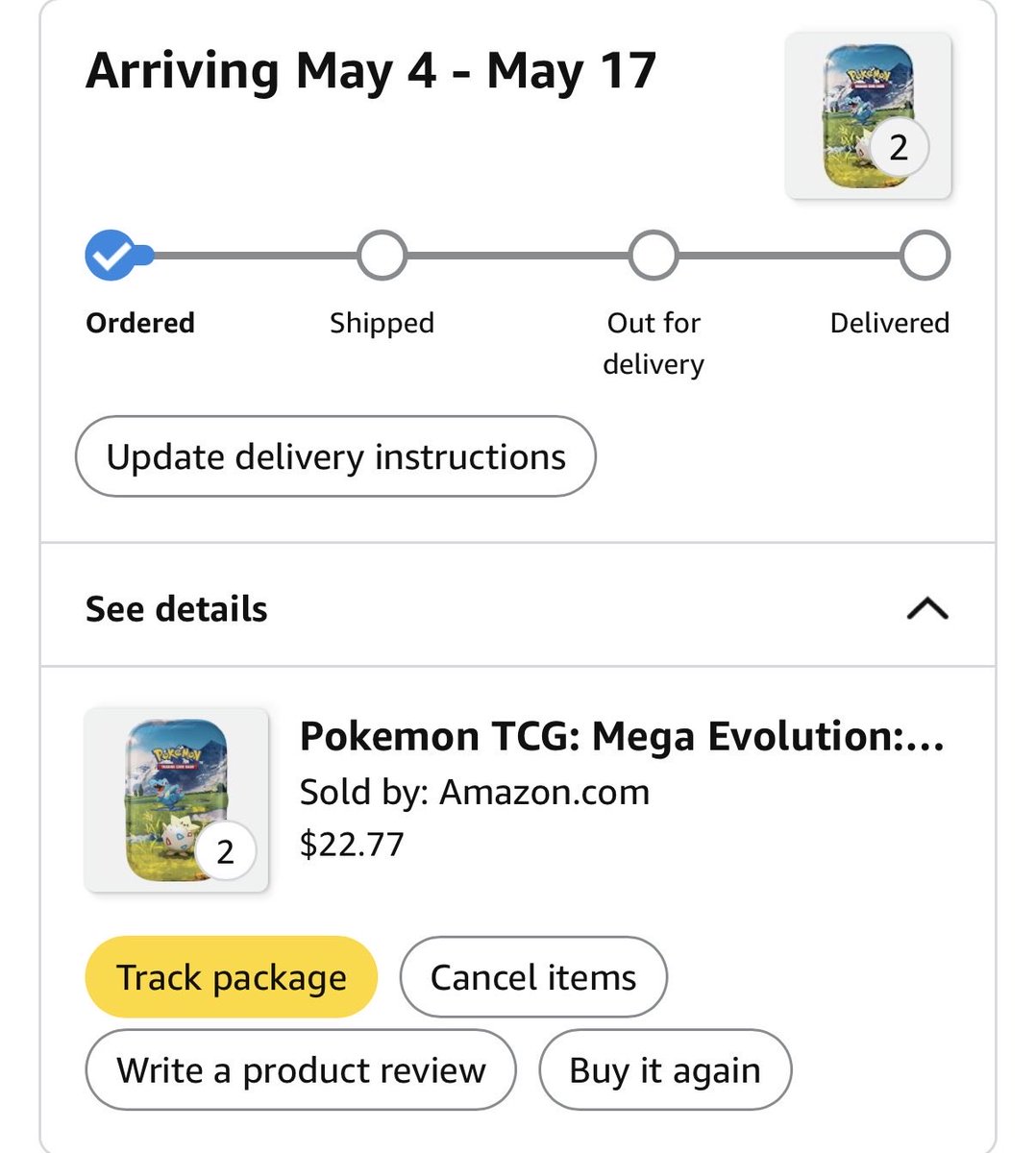 copymyprofits's tweet photo. @PokemonRestockr Just got the last 2, 9:50PM EST https://t.co/t9AaaMPq1p