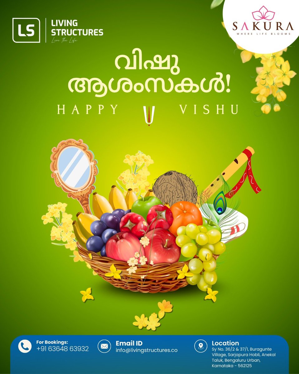 LivStructures's tweet photo. Welcoming Vishu with abundance, positivity &amp; new beginnings 🌼✨ https://t.co/FblCMj3mFa