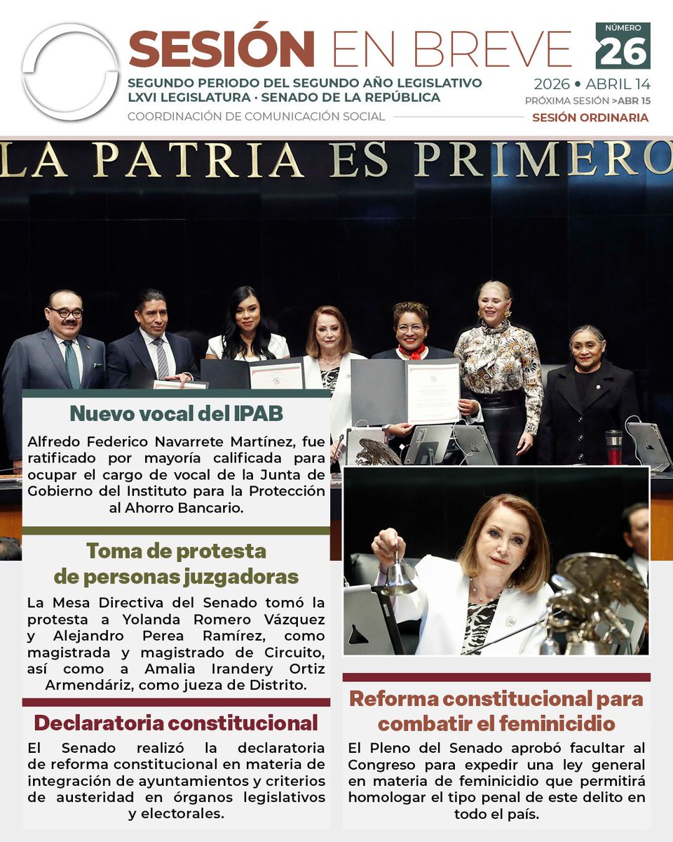 Senado de México tweet media