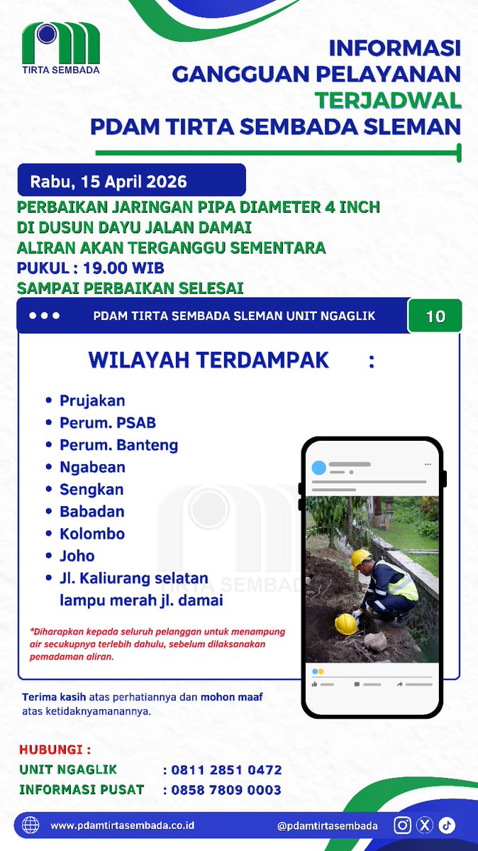 PDAM Tirta Sembada Sleman tweet media