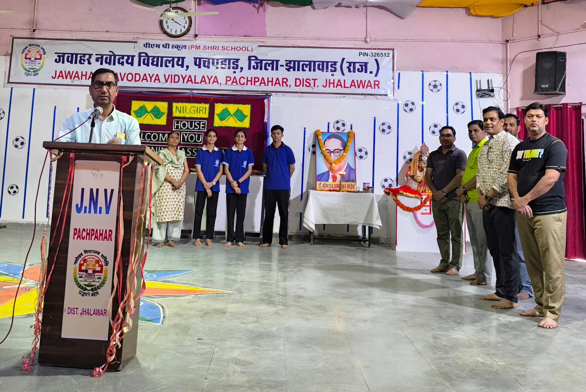 JhalawarJnv's tweet photo. Celebration of Dr Bhimrav Ambedkar Jayanti at PM SHRI SCHOOL JNV PACHPAHAR (JHALAWAR)
#NVSROJAIPUR 
#NVS_HQ 
@PMOIndia 
@NVSHqNoida https://t.co/c7rzEN2Z5t