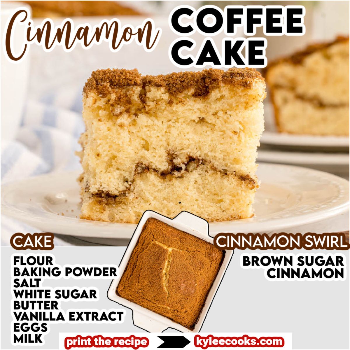 kyleecooks's tweet image. This cinnamon coffee cake has a sweet swirl and a soft, buttery crumb. So simple, so good. #HomeBaking #EasyRecipes #kyleecooks kyleecooks.com/cinnamon-coffe…