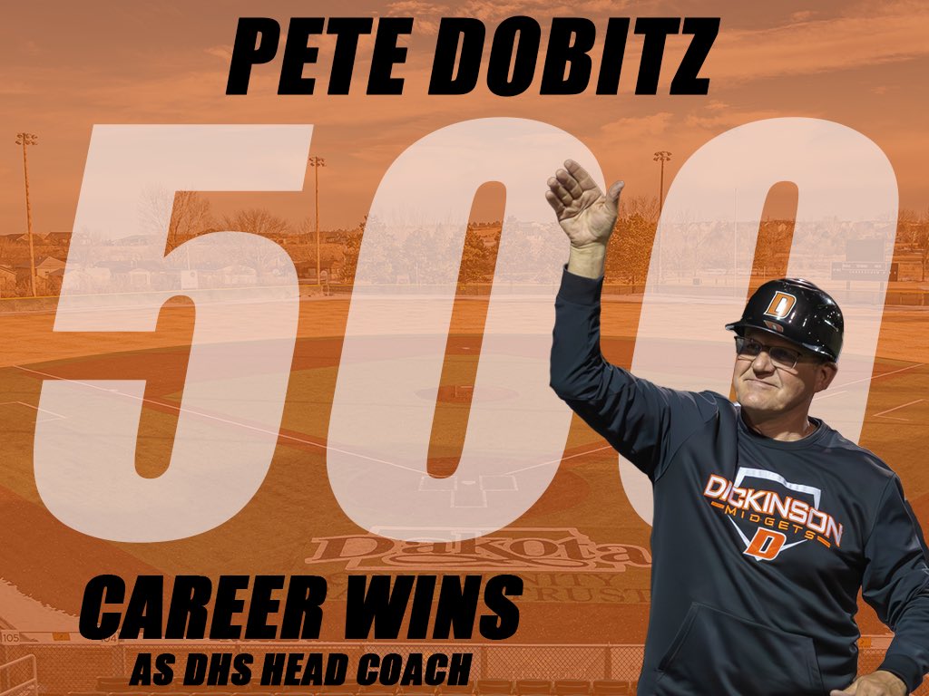 MavericksBSB's tweet photo. Join us in congratulating Head Coach Pete Dobitz on picking up his 500th win as DHS Baseball Head Coach with the win in Game 2!

Thank you for all your dedication you have poured into all the players that have come through and continue to come through our program! https://t.co/hYVfdwxyEt