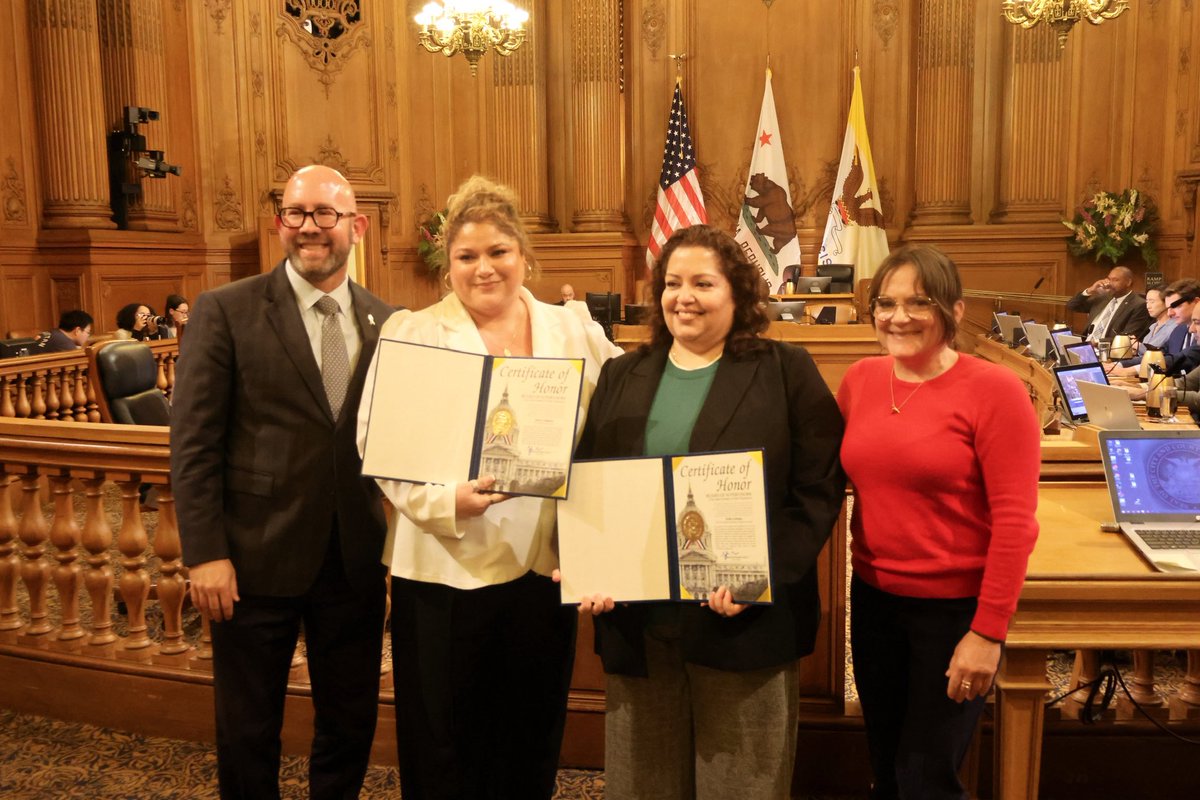 SF_emergency's tweet photo. National Public Safety Telecommunicators Week Day 3

Congratulations to Dispatcher of the Year Karen Colindres and Dispatch Supervisor of the Year Zoila Lechuga. https://t.co/42GgoerZx9