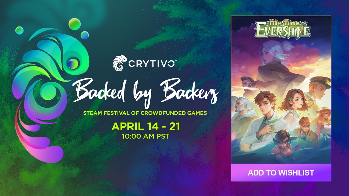 MyTimeEvershine's tweet image. Backed by Backers is live 🎉

The event is all about games supported by players, so take a look around. There are a lot of cool demos in there.

Wishlist MTaE now!

#BackedByBackers #SteamFestival

store.steampowered.com/developer/Cryt…