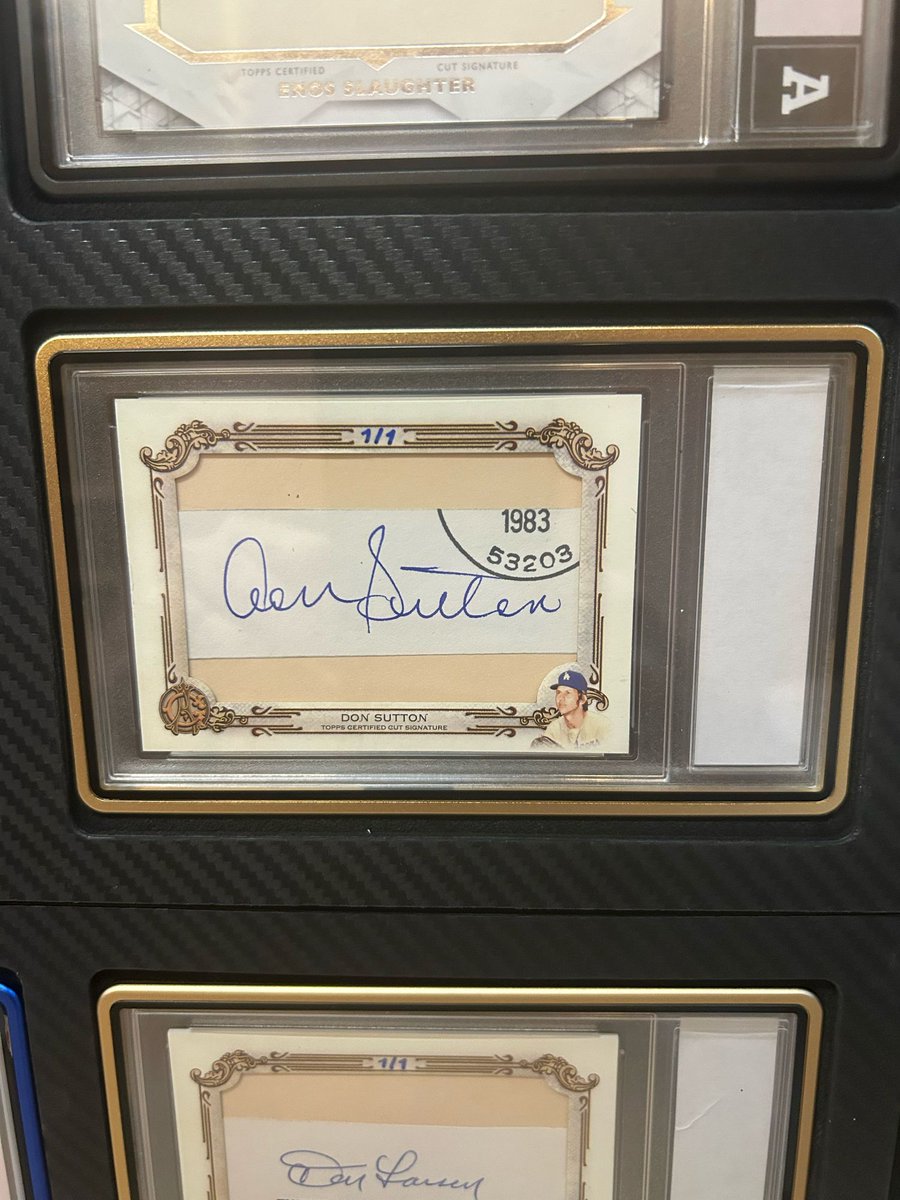 Ob1JohnKenob1's tweet image. Today’s 1/1 is a 2025 @Topps Allen &amp;amp; Ginter Don Sutton cut signature. Let’s see some 1/1s! #thehobby #oneofone