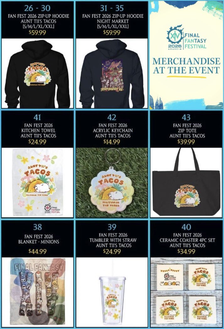 FF14 北米ファンフェス 公式グッズ 👇🏻会場限定で日本未販売のグッズ