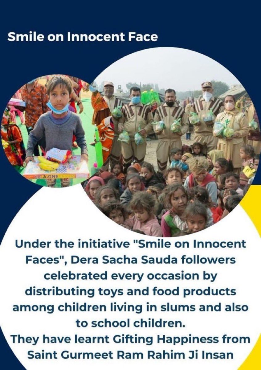 77_tannu's tweet image. Sharing Happiness with Others! Guided by the inspiration of Saint Gurmeet Ram Rahim Ji, followers of Dera Sacha Sauda celebrate their happiness by helping the needy—providing essentials such as rations, clothing, toys &amp;amp; more. #BestWayToCelebrate