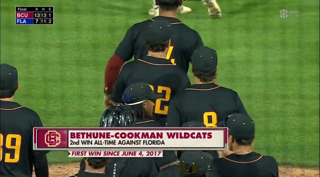 #HBCU: Congratulations to the Bethune-Cookman Wildcats on defeating the nationally-ranked Florida Gators tonight 🔥