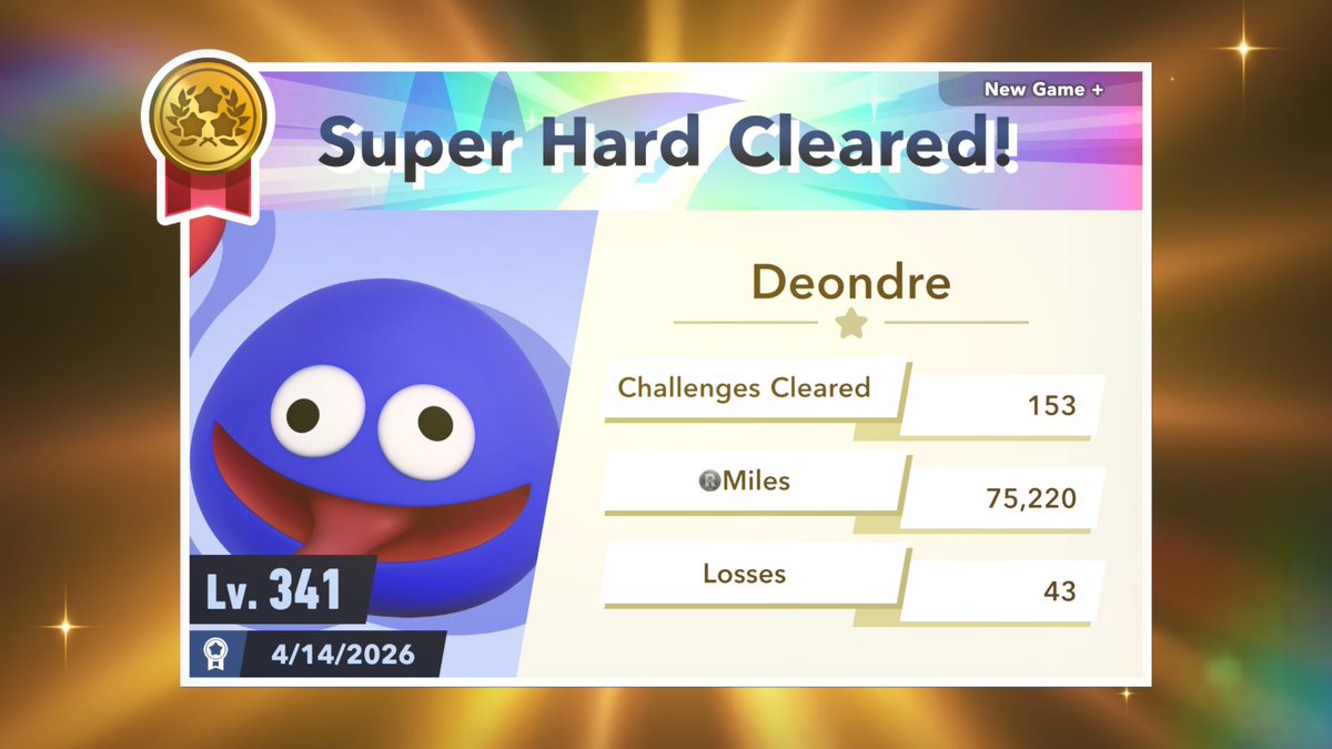 I decided to replay Road Trip New Game + on Super Hard difficulty. As the name suggests, it was super hard, but not as hard as I thought it would be. It's quite the fun challenge!
#KirbyAirRiders #NintendoSwitch2