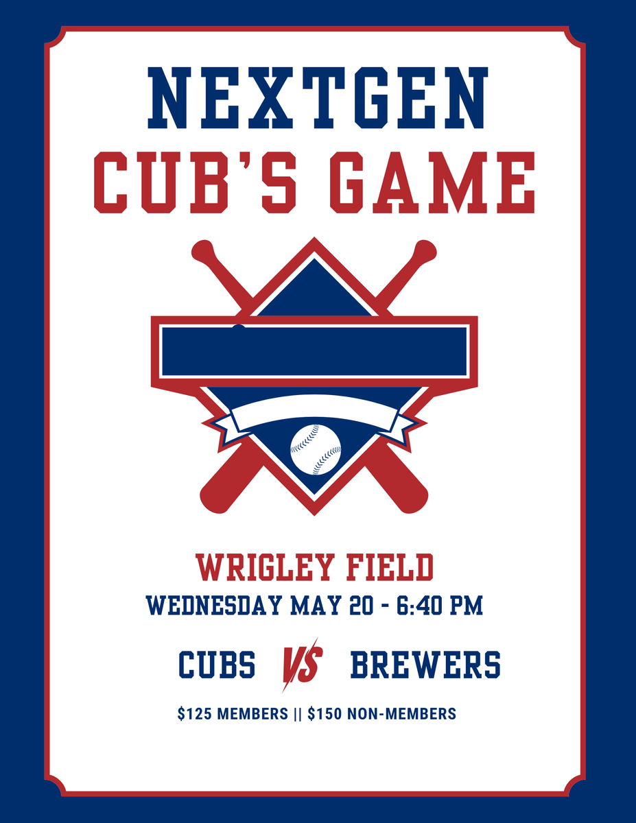 ChicagoTMA's tweet photo. Join TMA NextGen for a classic rivalry at an iconic ballpark Brewers vs Cubs at Wrigley Field! There’s nothing like baseball at Wrigley in the spring - great energy, unbeatable atmosphere, and the perfect setting to connect with fellow NextGen members. 
https://t.co/S1fO146286 https://t.co/1U2nEmxnK9