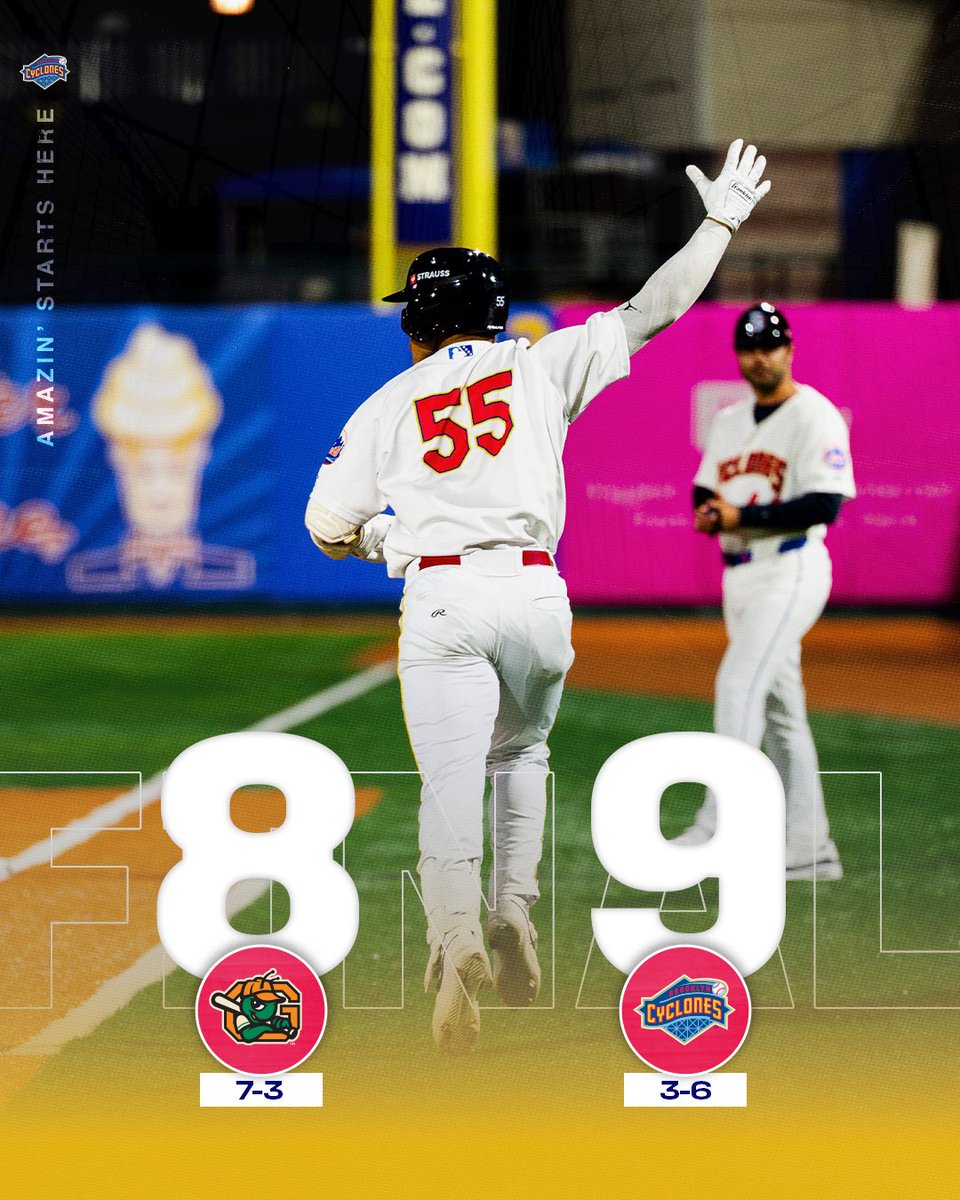 BKCyclones's tweet image. Got the W on our first night back 💪

#brooklyncyclones #amazinstartshere