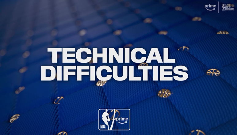 ClutchPoints's tweet photo. The Hornets-Heat game on Amazon Prime Video is experiencing technical difficulties.

Charlotte leads Miami by 5 with 26 seconds left. https://t.co/w1QOCnDzmv