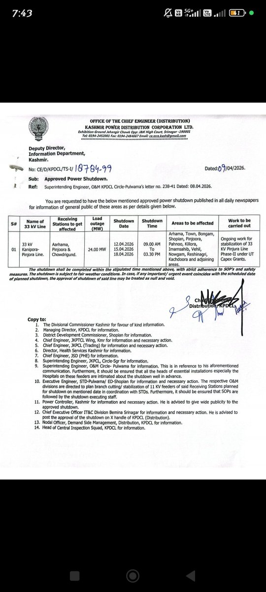 KPDCL SD SHOPIAN tweet media