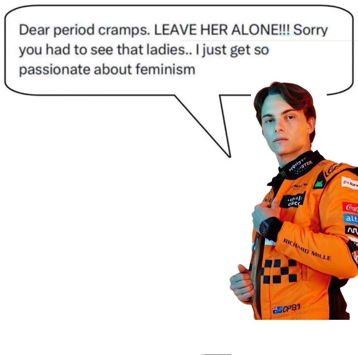 ₊꒰ 🌸✹ ᮫͙ ′oscar piastri impregnator ′′ ^›⩊‹^ ੭ tweet media