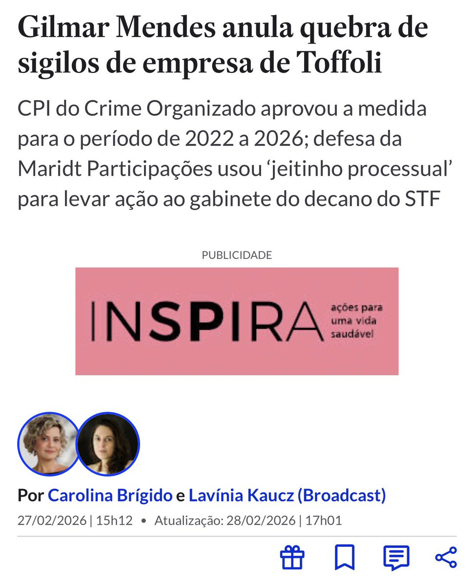 Por que será que a CPI não conseguiu investigar? O que será que ocorreu?! Alguém tem uma pista?