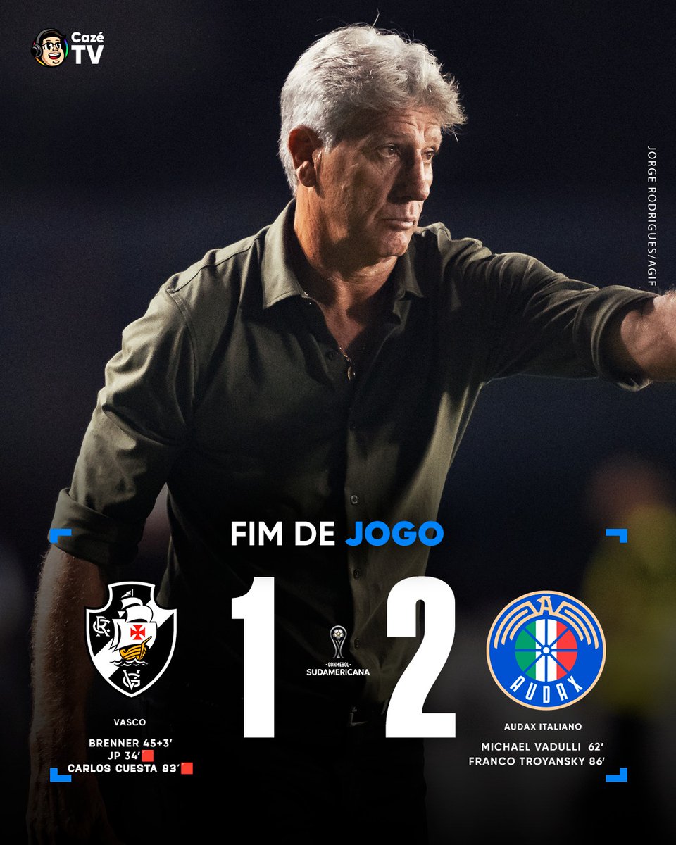 CazeTVOficial's tweet image. FIMMMM DE PAPO EM SÃO JANUÁRIO!!! COM DOIS JOGADORES A MENOS, O VASCO PERDE EM CASA E DORME NA LANTERNA DO SEU GRUPO! 👀👀👀

#Vasco #Sulamericana #Sudamericana